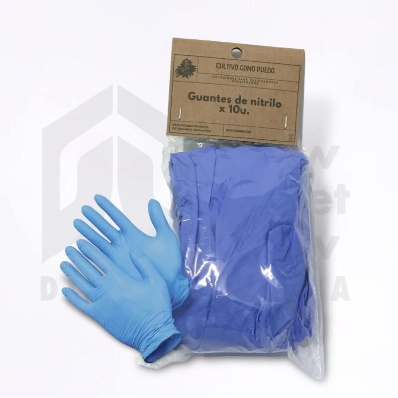 CULTIVO COMO PUEDO - GUANTES DE NITRILO 10 UNIDADES