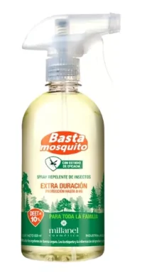 Spray repelente Basta Mosquito Extra Duración “Millanel” x 195ml