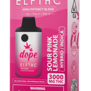 ELF THC Sour Pink Lemonade THC3000 Delta 8 Hybrid/Indica Vape 3G