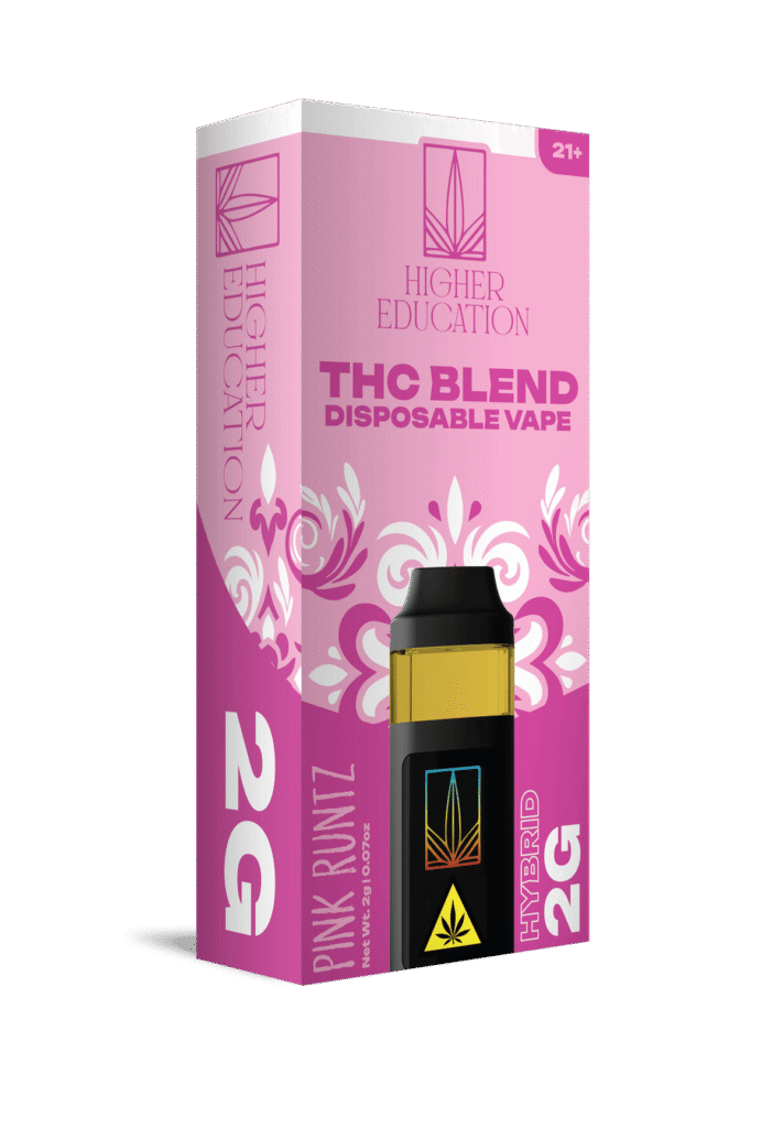 HIGHER EDUCATION THC BLEND DISPOSABLE - PINK RUNTZ HYBRID 2G