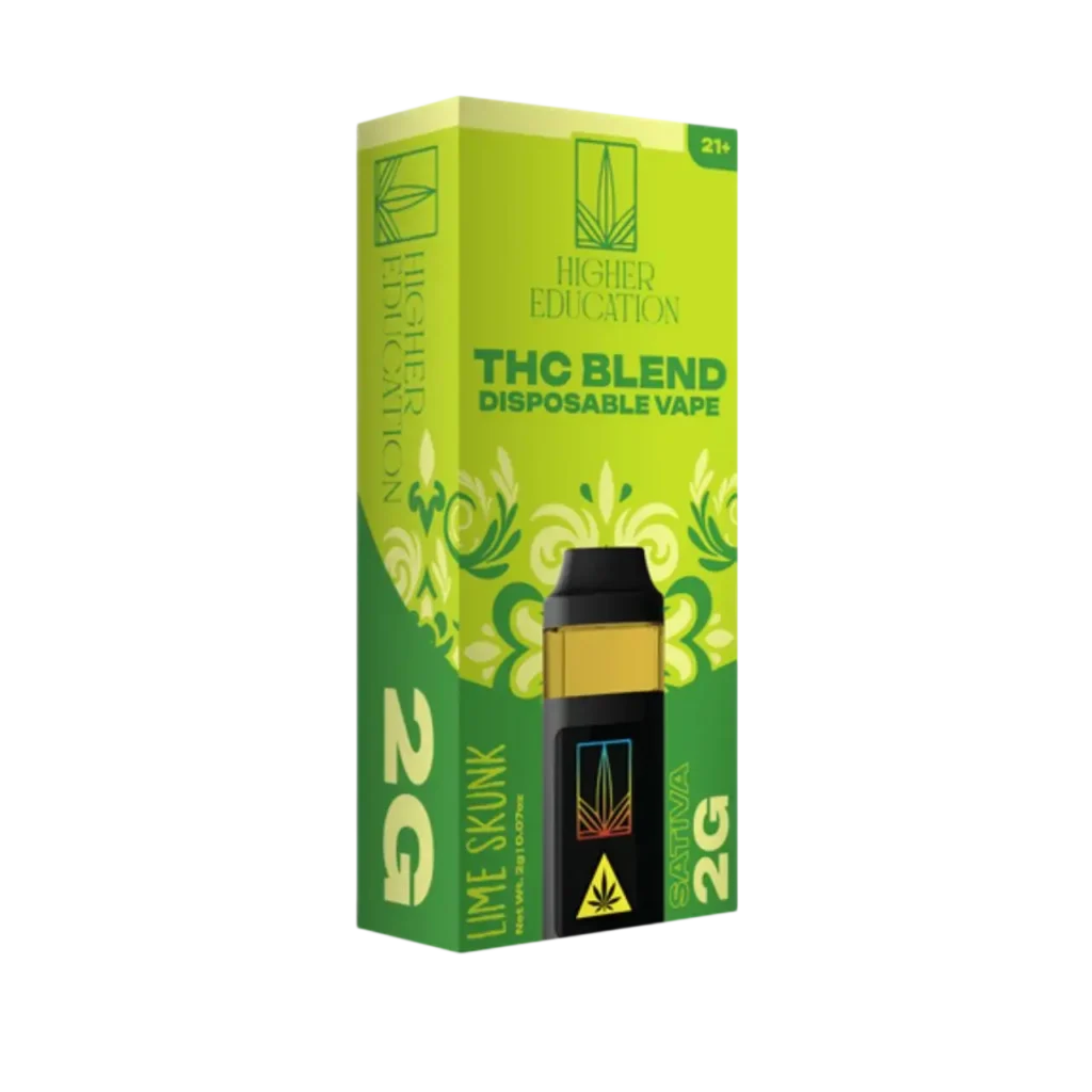 HIGHER EDUCATION THC BLEND DISPOSABLE - LIME SKUNK SATIVA 2G