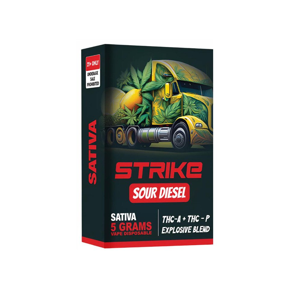 Strike Knock Out Series Blend Disposable SOUR DIESEL - SATIVA 5G