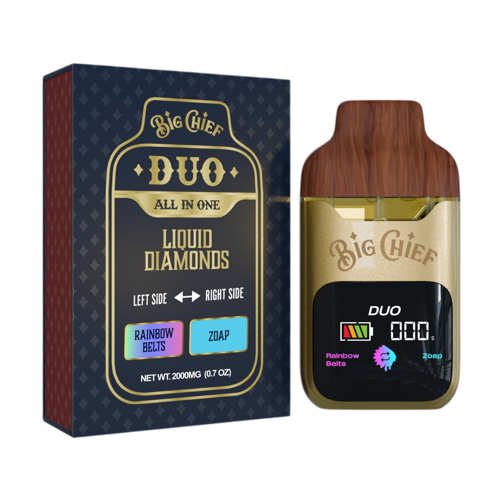 BIG CHIEF 2GRAM DUAL CHAMBER LIQUID DIAMOND - RAINBOW BELTS / ZOAP