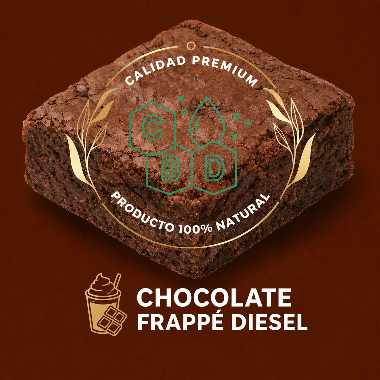 Brownie CBD NATURAL 100% THC - CHOCOLATE FRAPPE DIESEL 167mg