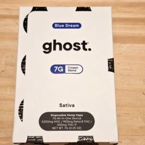 Ghost Blue Dream Sativa 7G Disposable Hemp Vape Custom Blend