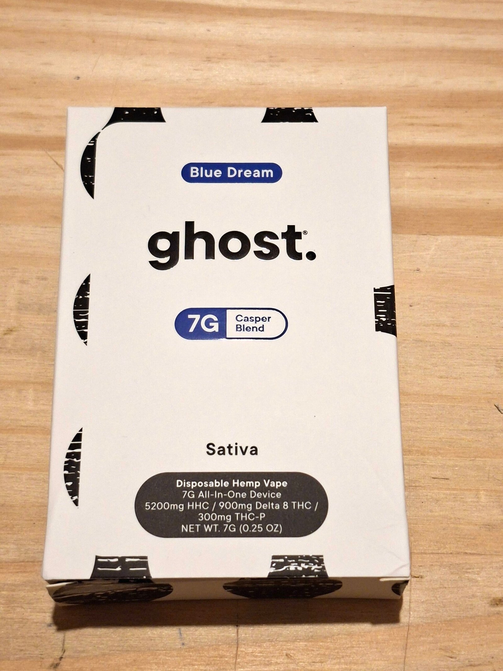 Ghost Blue Dream Sativa 7G Disposable Hemp Vape Custom Blend