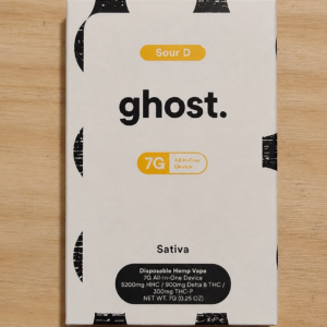 Ghost Sour D Sativa 7G Disposable Hemp Vape HHC + Delta 8 + THC-P