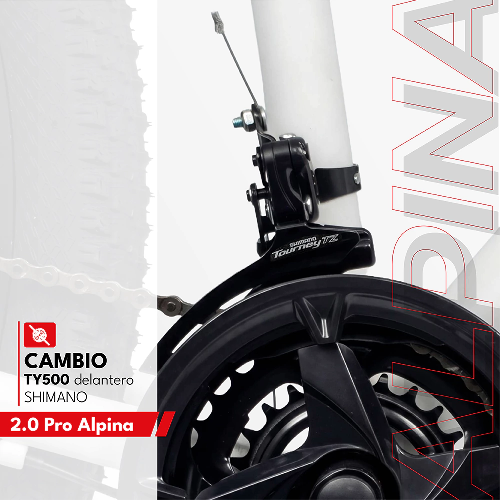 Bicicleta 2.0 Pro Alpina Mountain Bike Rodado 29 21 Vel Shimano Freno Disco - Imagen 2