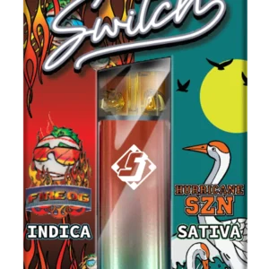 Sluggers Hit Switch 2G Doble Cámara – Fire OG (Indica) + Hurricane SZN (Sativa) | Vape Descartable