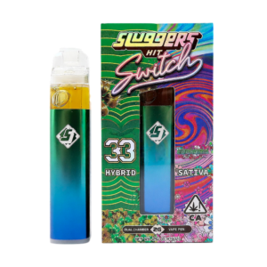 Sluggers Hit Switch 2G Doble Cámara – 33 (Híbrida) + Euphoria (Sativa) | Vape Descartable